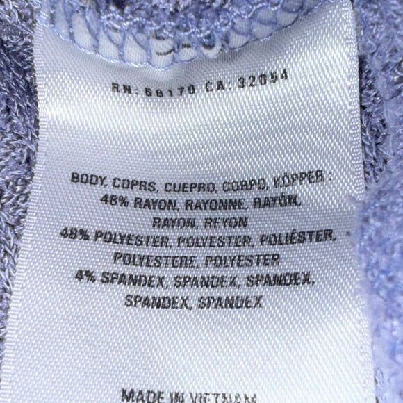 Anthropologie Akemi+Kin Woodruff Top Wrap Sweater Waffle Knit Lavender Large - Picture 5 of 5